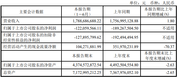 龍騰光電上半年營業收入17.89億元，同比增長1.8%