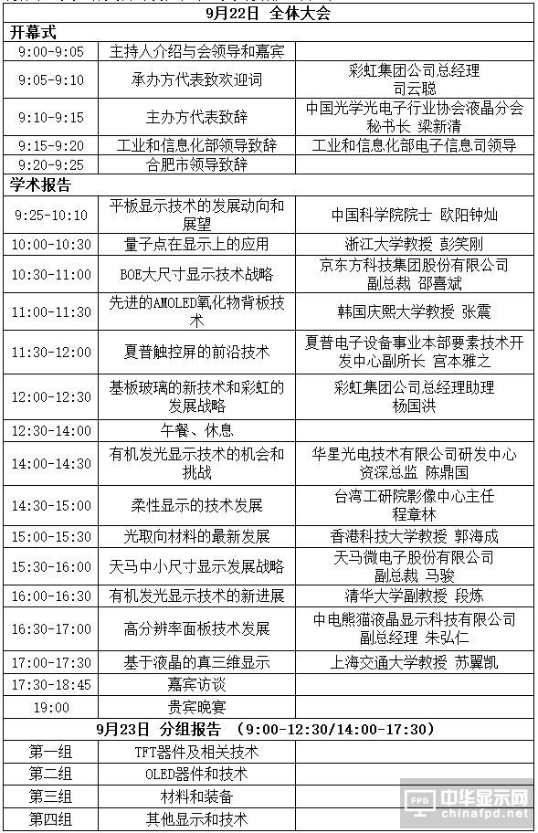 2016中國平板顯示學(xué)術(shù)會(huì)議及征文通知