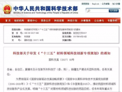 石墨烯入選“十三五”材料領(lǐng)域重大專項(xiàng)