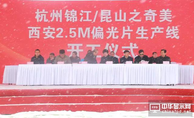 杭州錦江/昆山奇美之西安2.5M偏光片產(chǎn)線開工了！