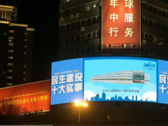 上海三思打造2公里可視新疆日?qǐng)?bào)社弧形LED屏